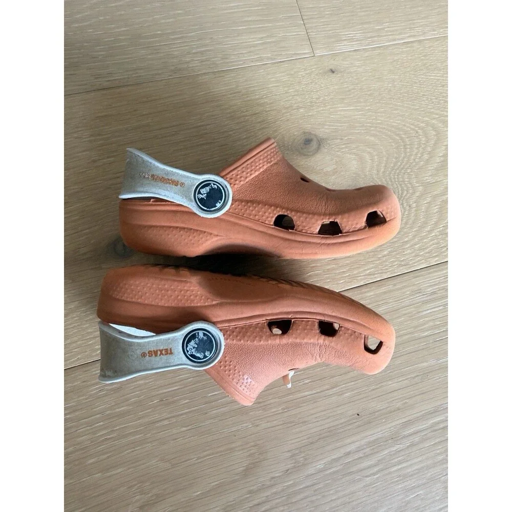 Crocs University Of Texas Classic Clog Kids Size 6c 7c Longhorns Slip On